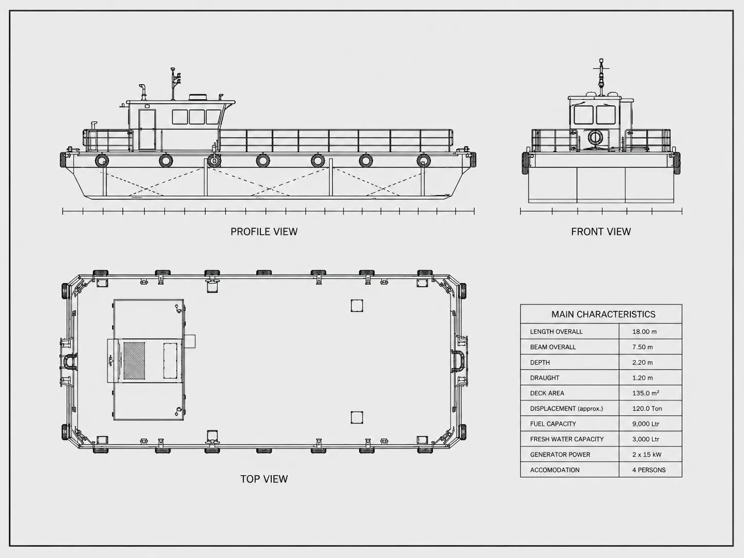 20ft Accommodation Barge view 13