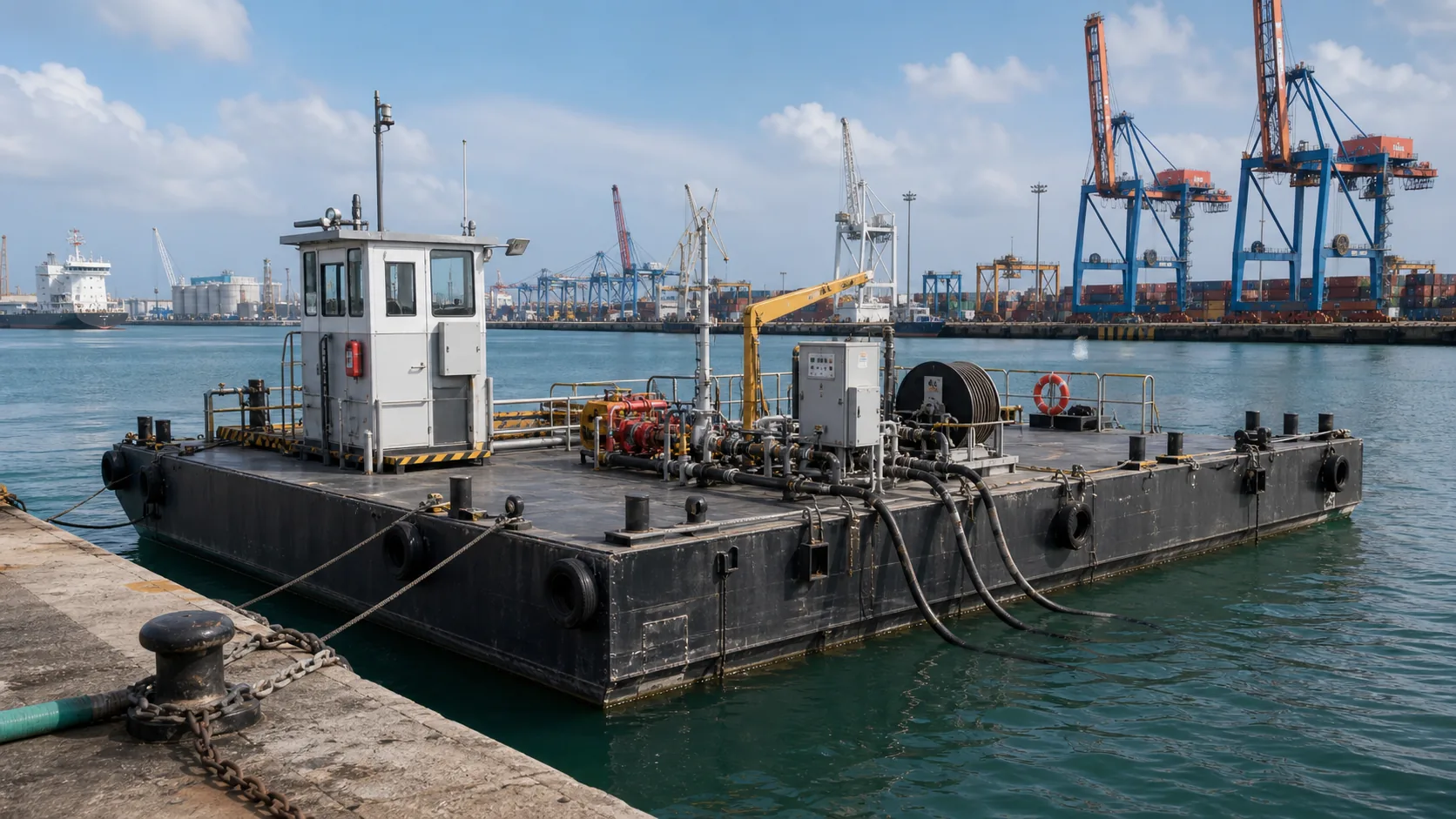 150 ft Modular Pontoon Barge Concept view 3