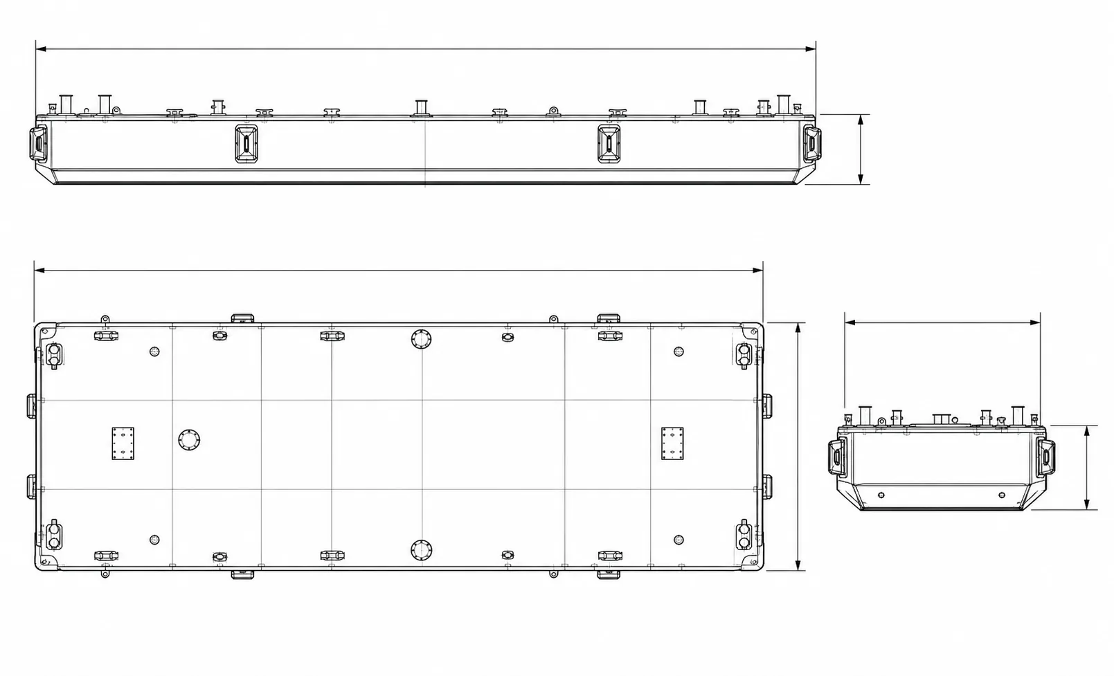 20ft Accommodation Barge technical drawing