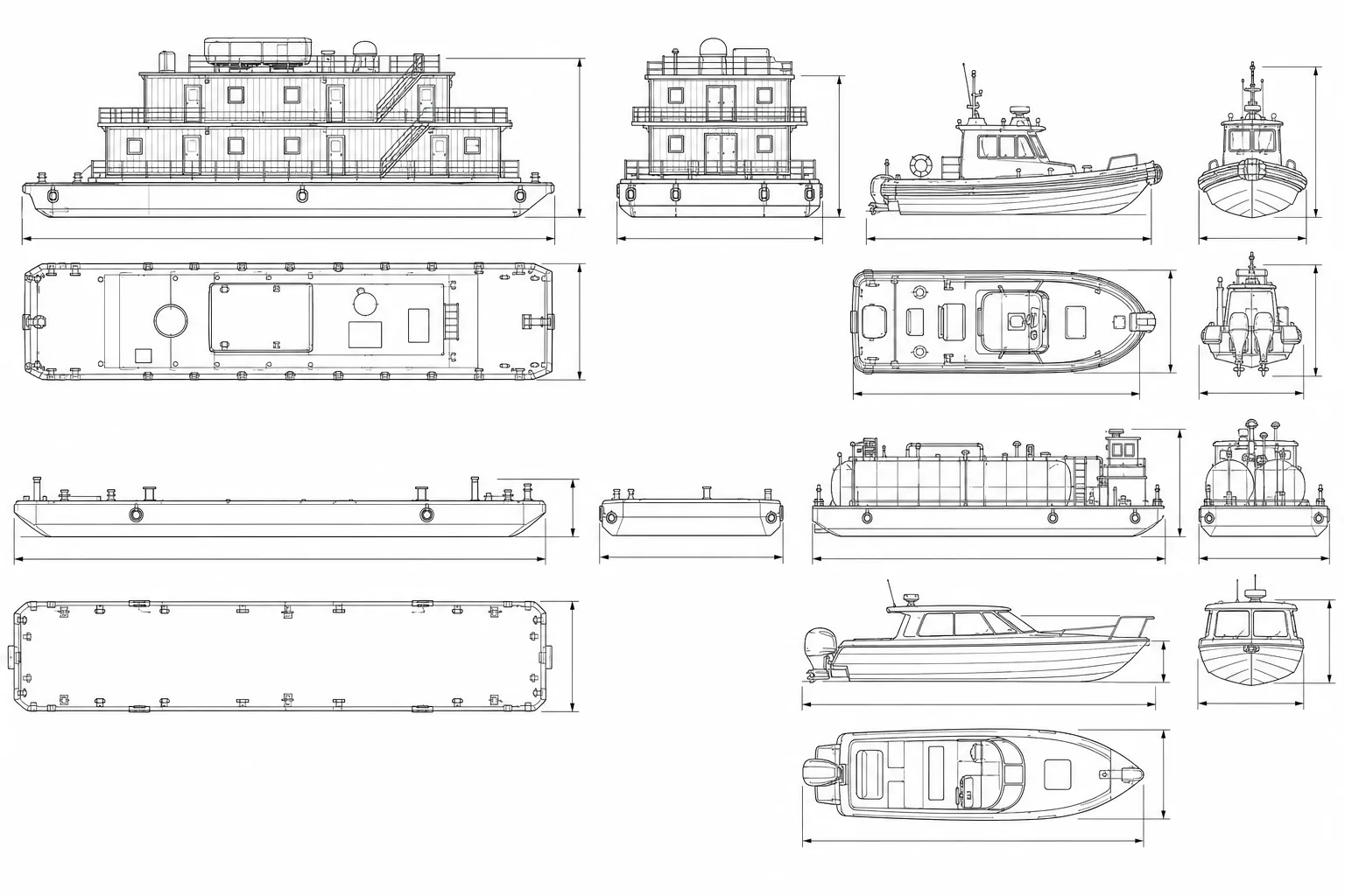 Unmanned Surface Vehicle (USV) technical drawing