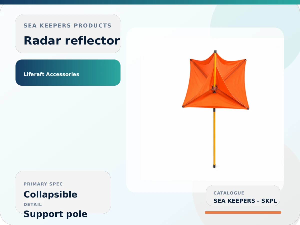 Collapsible Liferaft Radar Reflector with Pole