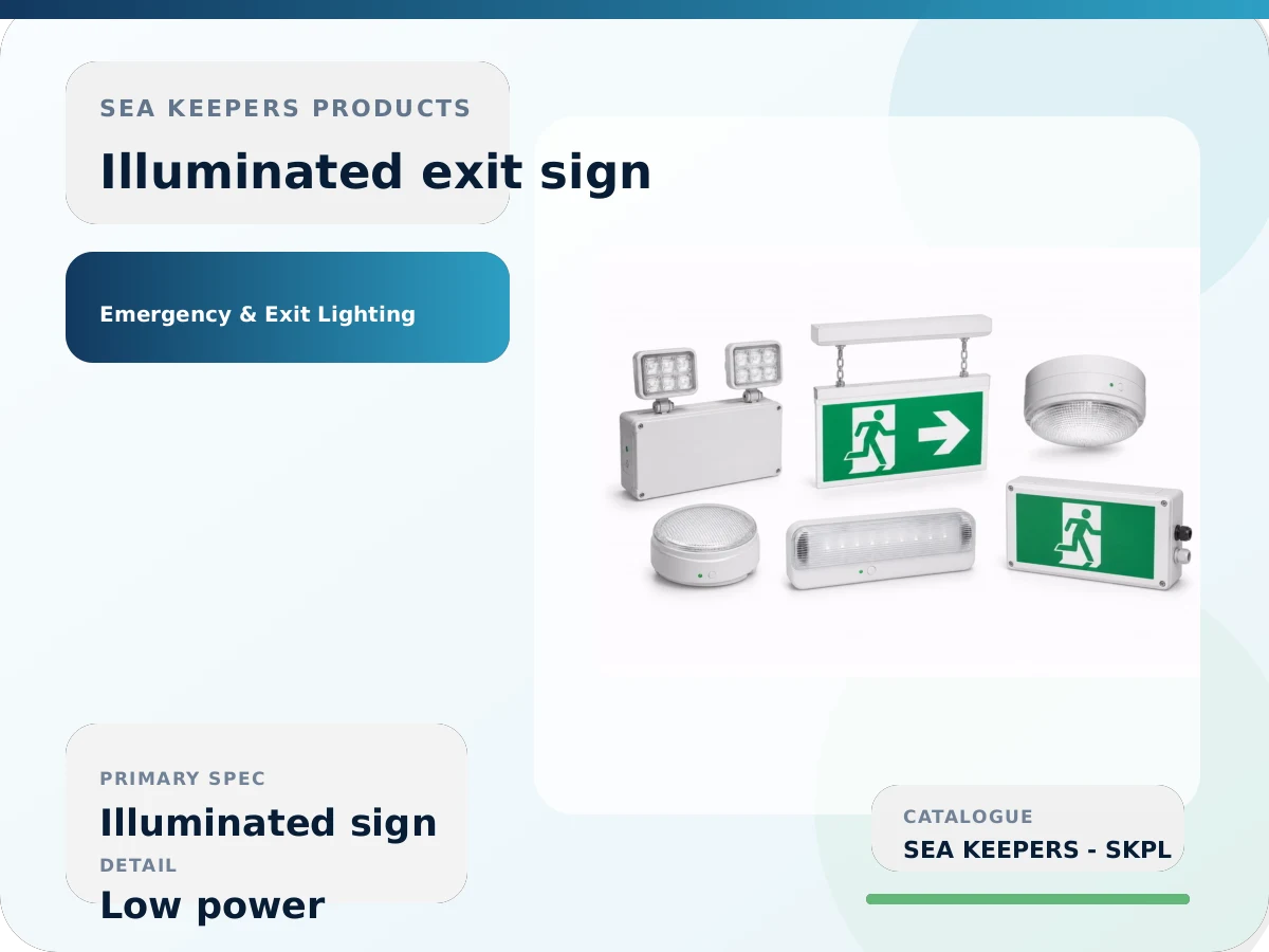 Illuminated Marine Exit Sign