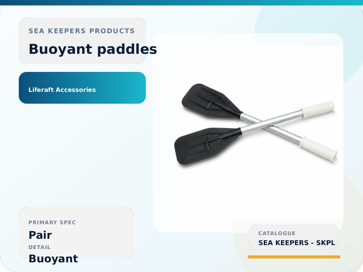 Pair of Buoyant Liferaft Paddles