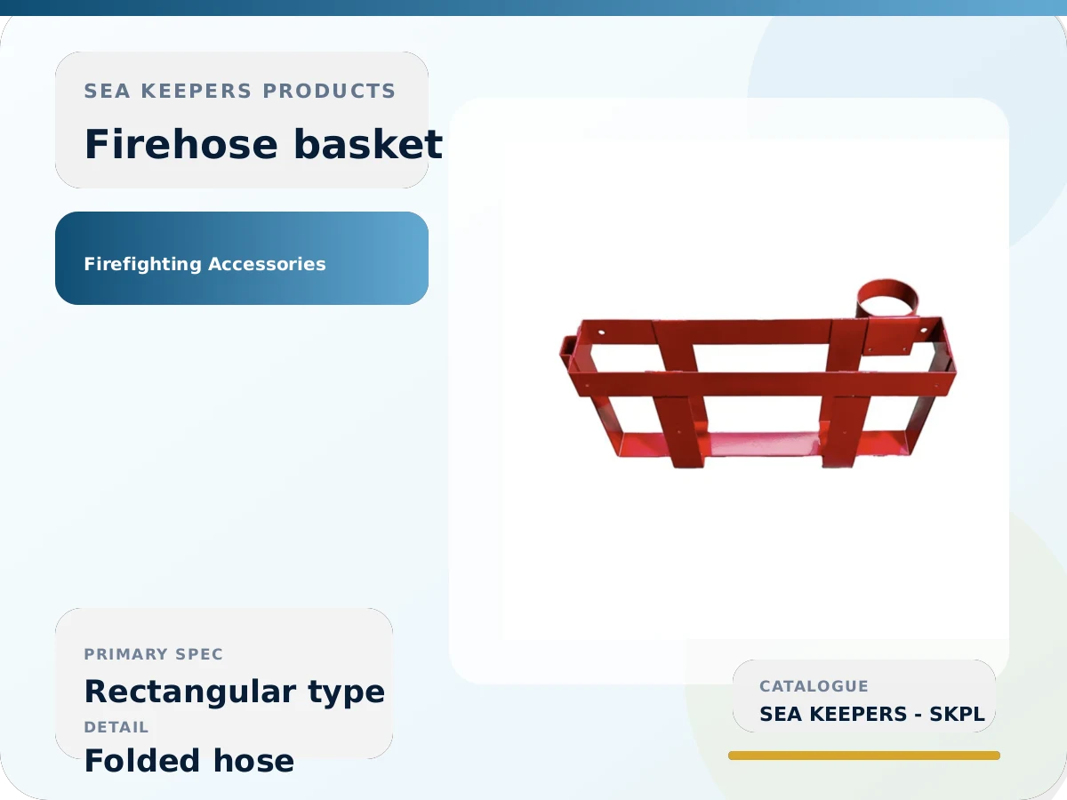 Rectangular Folded Firehose Basket with Nozzle Holder