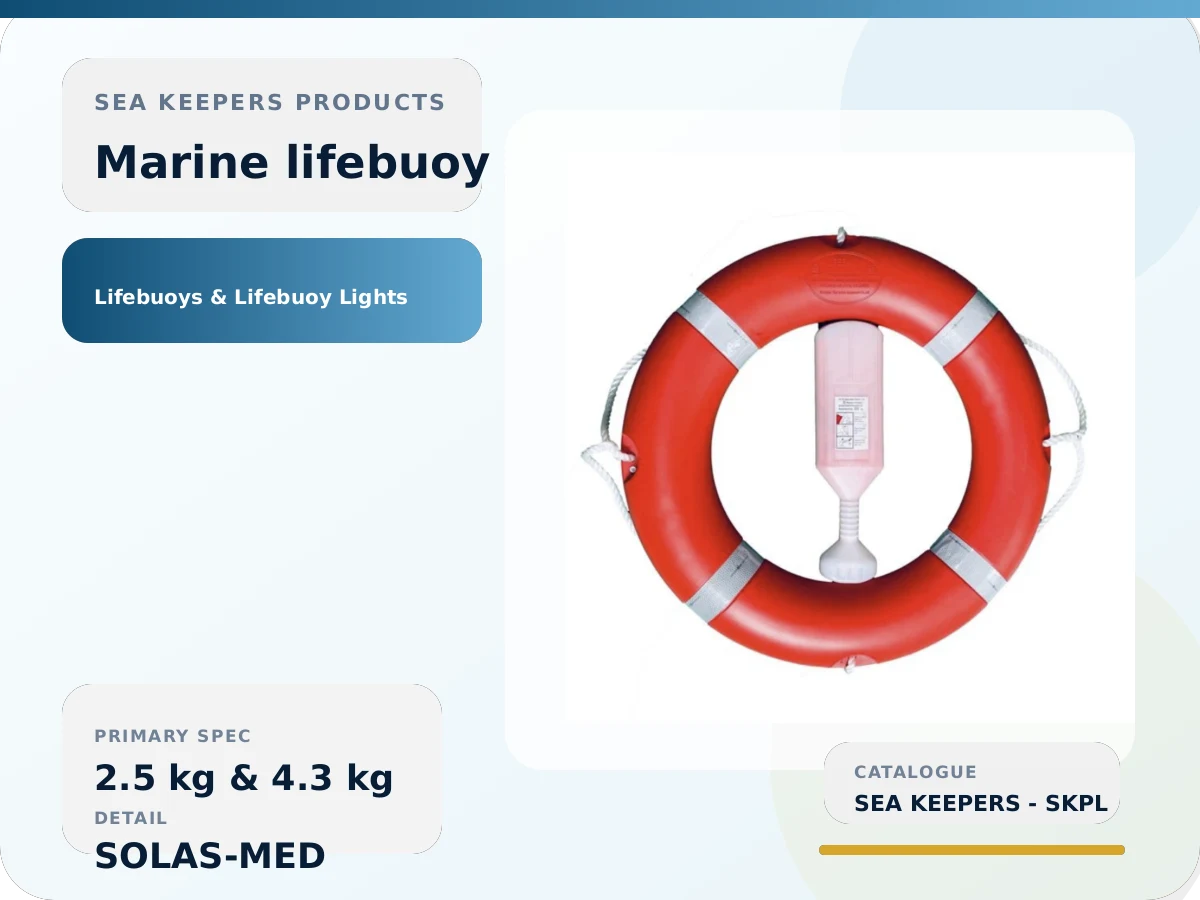 SOLAS-MED Lifebuoy | 2.5 kg & 4.3 kg