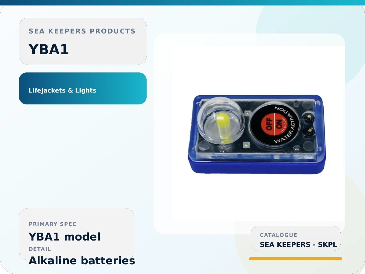 YBA1 Alkaline Lifejacket Light | Tulip Yellow-White