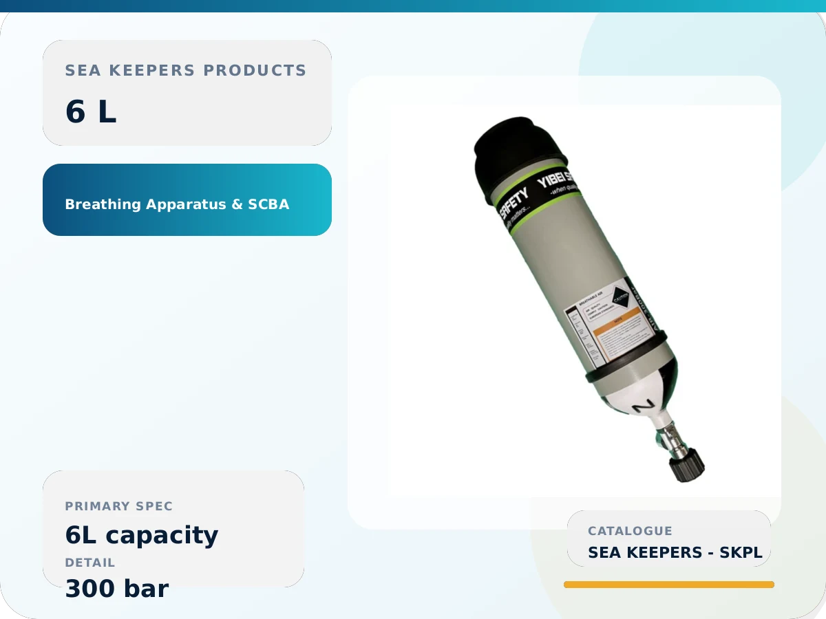 YIBEI 6L Steel SCBA Cylinder | 300 Bar Empty